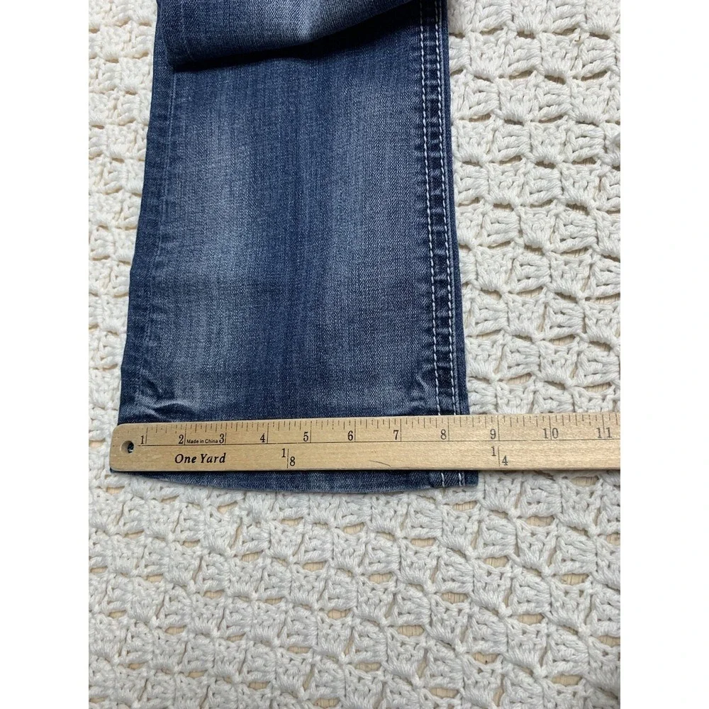 Rock and Roll Cowgirl Women Jeans 26x32Approx‎ 28x31 Blue Denim Low Rise Bootcut - Picture 12 of 12